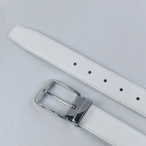 Phiên bản Hàn Quốc thắt lưng chơi gôn dây da màu trắng khóa cài quần trẻ trung vành đai thường vành đai ban đầu vành đai cho nam giới và phụ nữ