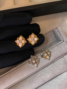 CAFFTI | Natural White Mother-of-Pearl with Zircon Earrings