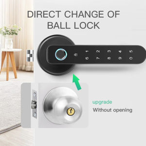 Biometric FingerPrint  Door Lock Bluetooth Electric Smart Lock with Password Key Tuya APP Unlock for Home Door Security