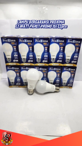 Proxima Lampu LED Bulb 12 Watt PAKET PROMO ISI 12 PCS Bohlam LED Proxima Putih Terang Maksimal 12 WATT PAKET ISI 12 PCS