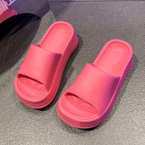 Korean Style Butterfly Knot Sandals Womens Summer Outdoor Wear Thick Bottom Beach Sandals Flat Slippers High Heel EVA