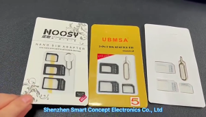 Sim Card Converter Nano Noosy 4 in 1 SIM Card Holder Universal Adapter Converter With Eject Needle Pin Sim卡转换器