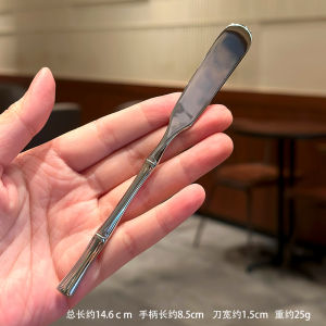 Elegant 1810 Stainless Steel Butter Knife for Baking Peanut Butter Jam Cheese Bread Spreading Pure Color Restaurant Travel Handmade