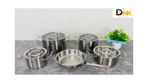 Bộ Nồi 5 Món Fissler Original Profi Set 5 Vung Kính