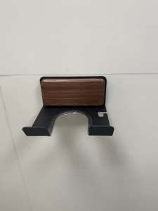 Giá treo máy sấy tóc gỗ óc chó – Kệ để máy sấy dán tường giá đỡ máy sấy không khoan