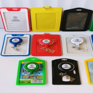 Gantungan Yoyo Id Card Putar Stainless AIRBUS + Tempat/Holder Id Card