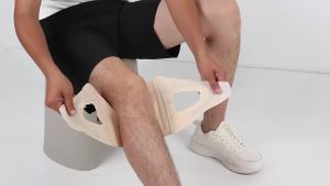Meniscus Knee Pad Brace for Running Exercise with Spring Support Breathable Compression Patella Knee Joint Fixed Protector