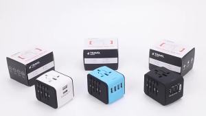 Universal Travel Adapter 100V-250V AC Power Plug Adapter 3 USB and 1 Type C Ports for USA EU UK AU Cell Phone Laptop