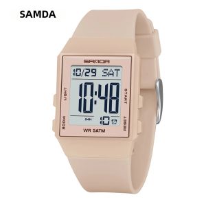 Sanda | Đồng Hồ Thông Minh Thời Trang Nữ SANDA 2026 Chống Nước 5ATM Đa Chức Năng Đèn Ngủ Hẹn Giờ Lịch Dây Đeo Silicon Thể Thao