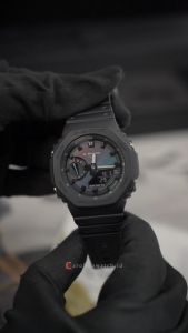 Jam Tangan Pria Casio G-Shock GA-2100RW-1A Black Dial Black Resin Band