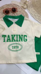 ชุดลำลองสองชิ้นสำหรับเด็ก เสื้อยืดคอกลมคอโปโล กางเกงขาสั้นแขนสั้น กีฬาแฟชั่น ราคาบรรจุภัณฑ์และสถานะสัตว์