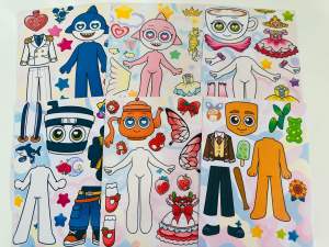 Set 6 sticker tuntungtung. Nhân vật hoạt hình dễ thương