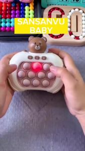 Pop it điện tử Pikaboo Đồ chơi máy chơi game bản mới bấm nút theo đèn nhạc với 4 giúp luyện phản xạ