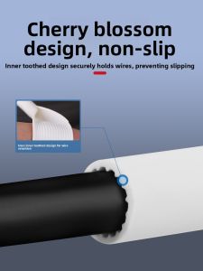 White PVC Wire Number Tube Electricians Label Marker Tube Identifier Floral Pattern Cable Tagging Sleeve for Hardware Tools