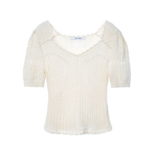 LANCY FROM 25 | Artist Collaborated Lace-Up Bubble Sleeve Sweater