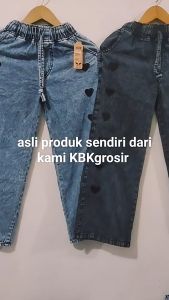 KULOT PANJANG ANAK PEREMPUAN//CELANA JEANS BORDIR USIA 7 SAMPAI 12TAHUN