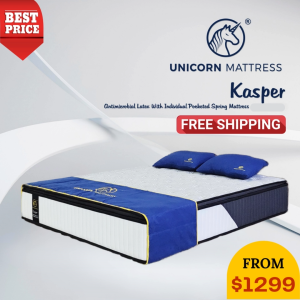 Unicorn Kasper 12 Inch With Latex Pocketed Spring PillowTop Mattress (Free Delivery )