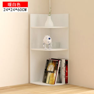 Modern Minimalist Living Room Corner Shelf Triangle Storage Cabinet Wall Corner Storage Rack Bedroom Turntable Cabinet White Density Board