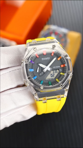 Jam Tangan Pria Digital Analog SKMEI 2100 Yellow Water Resistant 30M
