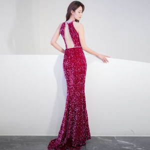 ชุดราตรีผู้หญิง ชุดแต่งงาน ชุดแต่งงานแบบมีลูกไม้ ชุดแต่งงานสีชมพูส้ม ชุดเดรสยาวรัดรูป ชุดราตรี ชุดเจ้าสาว ชุดคาราโอเกะ