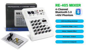 RE405 Professional Audio Mixer 4-channel built-in EQ/recording function Support