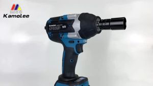 Kamolee Tool DTW285/DTW700 Impact Wrench 1800 N.m 1/2 Inch Torque Cordless Electric Wrench Rechargeable Impact Wrench Dual-purpose Wrench Compatible with Makita 18V Battery