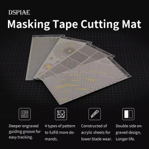 New DSPIAE Double-Sided Masking Tape Cutting Mat Concentric Circles AT-ECC AT-ECA AT-ECB AT-ECD for Gundam Gunpla GK DIY Cutting Pad Acrylic Wear Resistance Model Making Tool