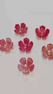 DIY hình cánh hoa mẫu đơn lớn nhỏ hạt cườm rời hình hoa năm cánh thích hợp để tự làm quần áo và phụ kiện kẹp tóc bán sỉ