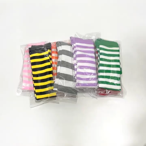 ถุงเท้ายาวเหนื่อเข่าลายทาง606