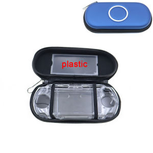 Hard EVA Protective Case + Clear Crystal Cover + Plastic/Glass Lens Set For PSP 2000 3000 Game Console Travel Storage Bag