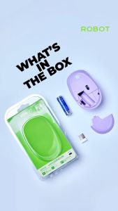 ROBOT M210S 2.4G Wireless Silent Click Optical USB Mouse - Garansi Resmi 1 Tahun