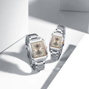 NAVIFORCE Original Couple Quartz Watch Stainless Steel Strap Date Display 30m Waterproof Men Women Fashion Watches