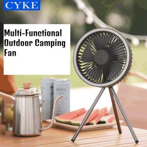 🔥 SG READY STOCK🔥CYKE Multi-functional Portable Fan Strong Wind Camping Fan with / without Led Light Desktop Fan USB Outdoor Camping Lamp Tripod Fan