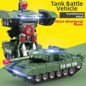 Transformable Tank Robot Car Automatic Omni-directional Engineering Toy Car