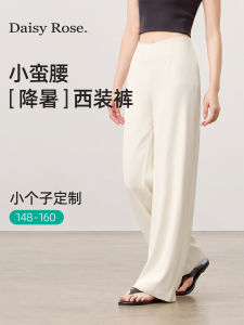 Slimming Ice Silk Wide Leg Pants Womens Spring Summer Autumn Drapey Suit Trousers Small Waist Artistic Casual Pants