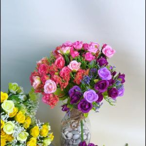 Tanaman Hias Rose Baby Breath Bunga Tangkai Ornamen Dekorasi Artificial Flower Buatan COD PBP209