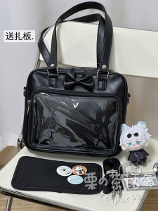 Japanese Cute Barji Comic Show Cartoon Backpack JK Uniform Bag Millet Bag Two-Dimensional Style Pu Shoulder Bag Crossbody Bag Women