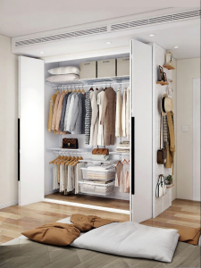Open Storage Wall-mounted Closet Foldable Doors