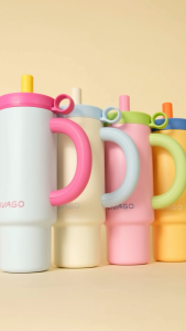 CIVAGO(36oz/1080ml)316 Stainless Steel Straw Tumbler Large-Capacity Vacuum Insulated Car Mountable Cup