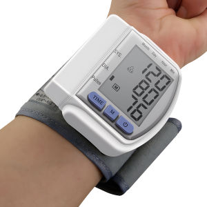 Wrist Blood Pressure Monitor Digital Display Pulse Rate Tonometer Automatic Sensor Wristband Contraction Tensiometer Health Care