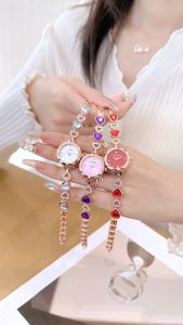 Sunlifex Jam Tangan Wanita Berlian Tali Gelang Korea Elegan Jam Tangan Cewek Original 8014