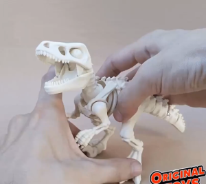 Cuero Mainan Raptor Velociraptor Skeleton Articulated Jurassic world toy orginal