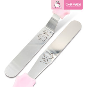 Chefmade 2 cái/bộ Hello Kitty thức ăn nhà bếp Cấp Thép Không Gỉ Kem bơ Cây vét bột bánh nướng bánh bánh nướng Trang Trí Thìa Công Cụ Kt7015
