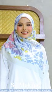 BAWAL SQUARE PRINTED SO MOLEQUE PREMIUM COTTON VOILE Laser cut detailing with Hanami Charm [Bidang 45 & Bidang 50] By Hanami