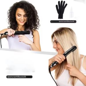 เครื่องยืดผมไอน้ำไฟฟ้าแบบโปรเตารีดแบนที่หนีบผมอบไอน้ำเซรามิกทัวร์มาลีนสำหรับร้านเสริมสวย