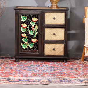 ตู้ไม้ทึบแกะสลักแบบไทยตู้โถงประตูร้านนวดแผนไทยตู้เก็บของตกแต่งเอเชียตะวันออกเฉียงใต้เฟอร์นิเจอร์ตู้ลิ้นชักวินเทจ