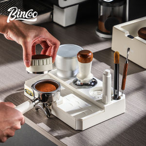 BINCOO Italian Coffee Cloth Powder Dispenser Base Multifunctional Storage and Press Powder Hammer Set 51/58MM