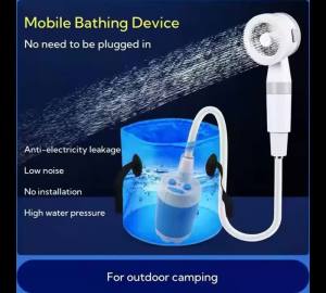 Outdoor Portable Shower Rechargeable Electric Shower with Digital Display Pump Camping Wireless Shower Camping Equipment