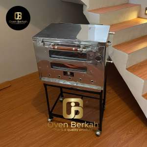 OVEN GAS STAINLESS API ATAS BAWAH UK 60x40x45 CM FULLSET SIAP PAKAI