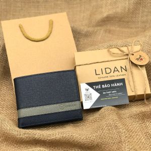 Ví nam khắc tên theo yêu cầu da bò thật Taiga cao cấp LIDAN bóp dáng ngang có hộp vintage kèm thiệp đẹp làm quà tặng LD17 - Lazada